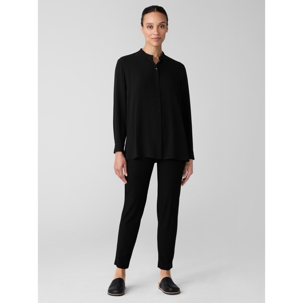 NEW EILEEN FISHER Ankle Organic Cotton Stretch Elastic Waist Pants Size S